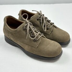 FOOTTHRILLS Nubuck Tan Leather Walking Stability Comfort Sneaker 7.5M EUC